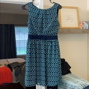 Navy and teal dress